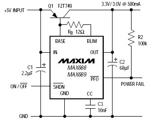 MAX688C, Высокоточные линейные стабилизаторы с низким падением напряжения